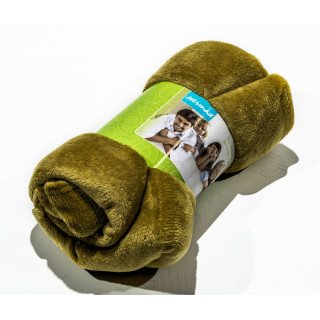 Зелено поларено одеяло